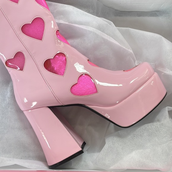 Brand new Sugar Thrillz Sweet Romance Go Go Boots in Pink Size 8 - NEVER… - Picture 2 of 4